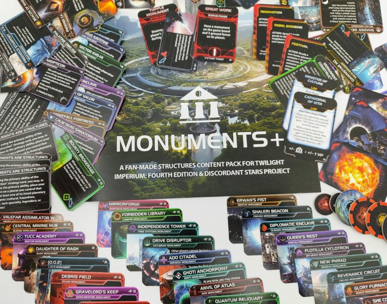 Fanowskie dodatki do TI4 dla uczestników druku Discordant Stars and Uncharted Space